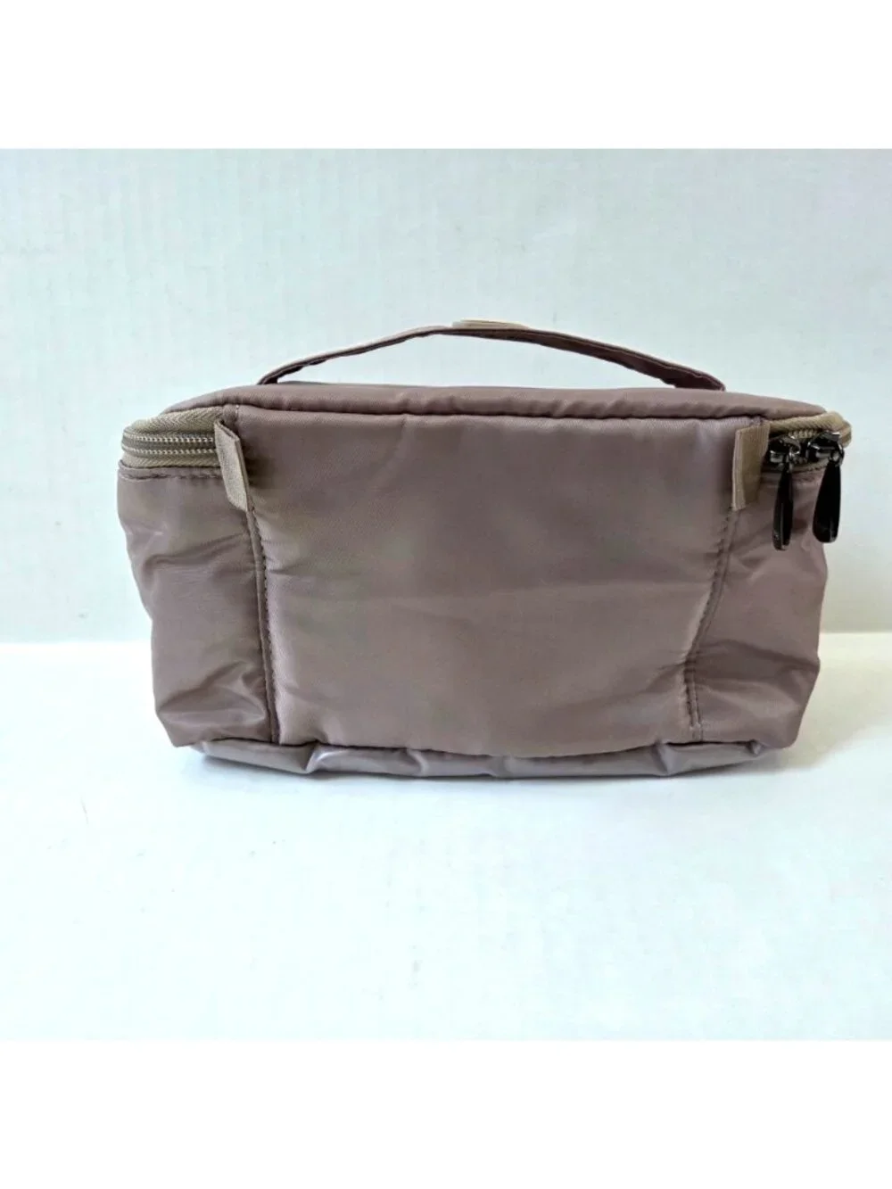 Lug Dolly Short Cosmetics Makeup Toiletry Travel Case Taupe